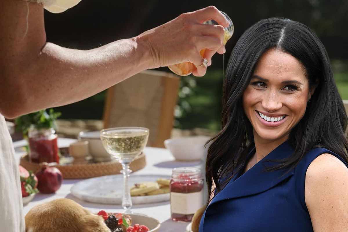 Meghan Markle e tavola imbandita 